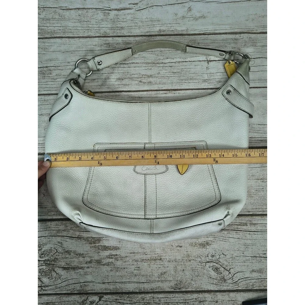 Coach Penelope cream pebbled leather shoulder bag J0882 13159